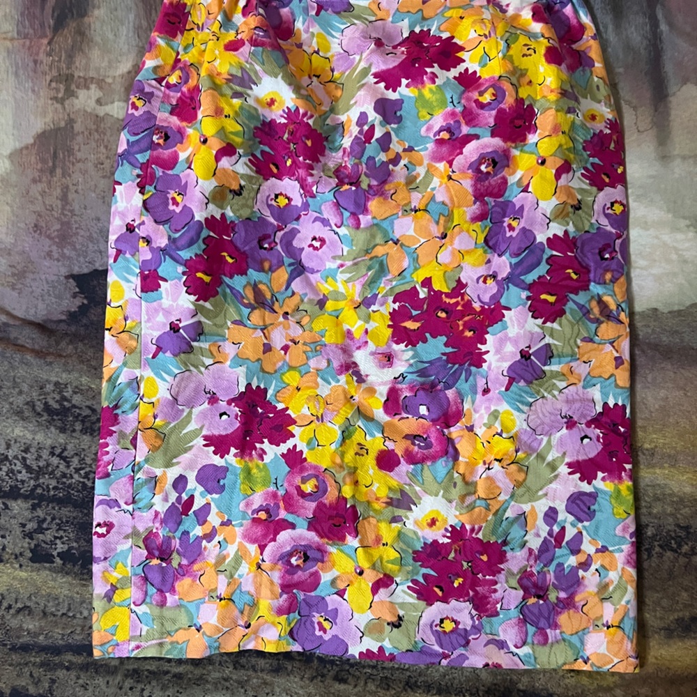 Vintage Floral MIDI Skirt - 8